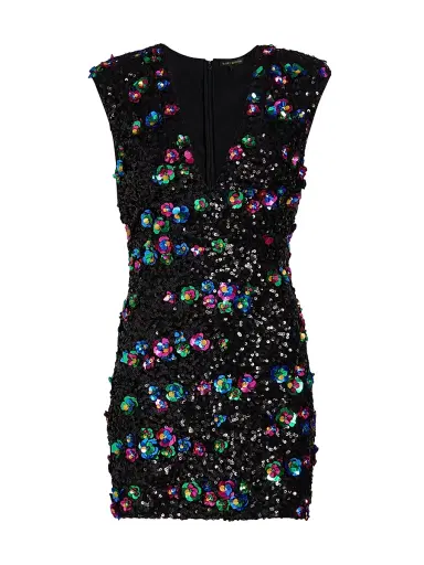Ramy Brook Women's Lacey Rosette-Embellished Sequined Minidress | Thumbnail 1