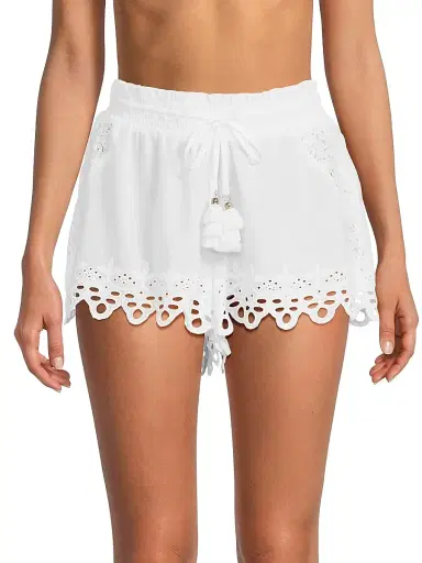 Ramy Brook Women's Diane Cotton Cover-Up Shorts | Thumbnail 3