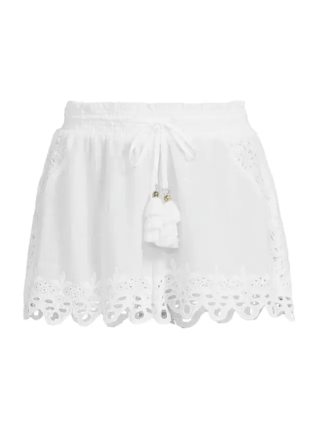 Ramy Brook Women's Diane Cotton Cover-Up Shorts - White