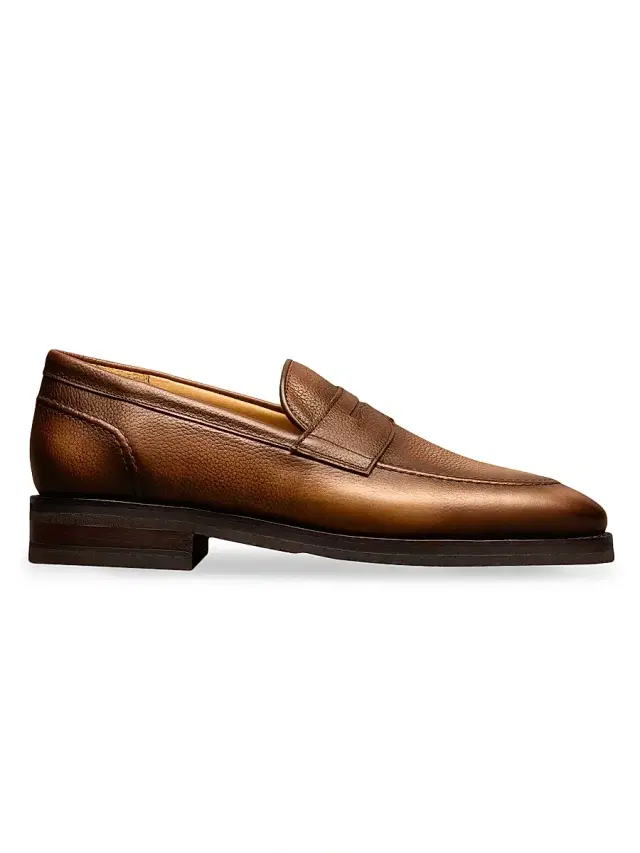 Men's Reserve Roman Leather Penny Loafers - Coffee Brown