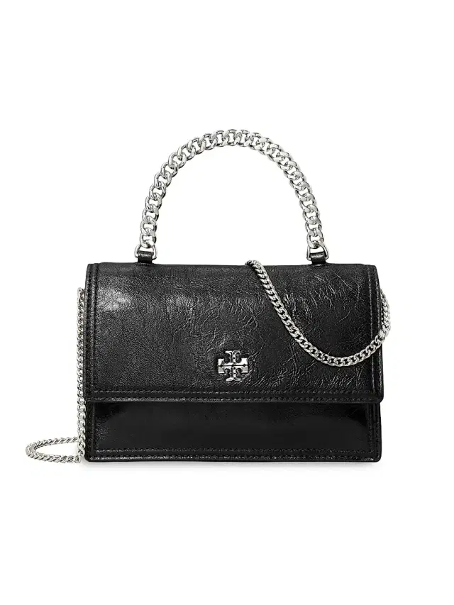 Tory Burch Women's Kira Mini Leather Top Handle Bag - Black