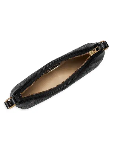 Tory Burch Women's T Monogram Debossed Leather Crescent Bag | Thumbnail 2 Tory Burch Women's T Monogram Debossed Leather Crescent Bag | Thumbnail 2