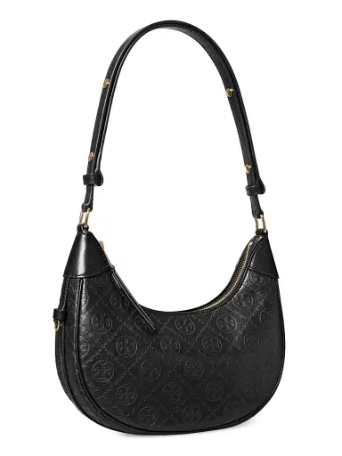 Tory Burch Women's T Monogram Debossed Leather Crescent Bag | Thumbnail 3 Tory Burch Women's T Monogram Debossed Leather Crescent Bag | Thumbnail 3