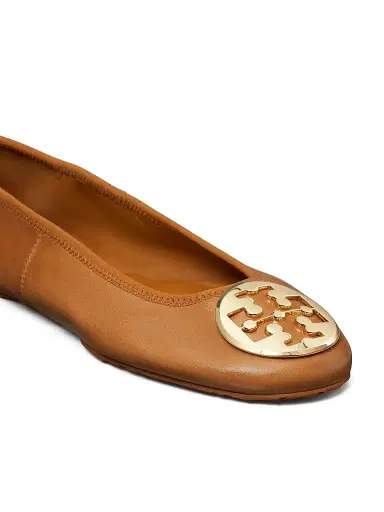 Tory Burch Women's Reva Travel Ballet Flats - Pecan Praline - Size 9.5 | Thumbnail 4