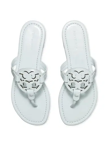 Tory Burch Women's Miller Leather Thong Sandals - Blue Whisper - Size 9.5 | Thumbnail 3