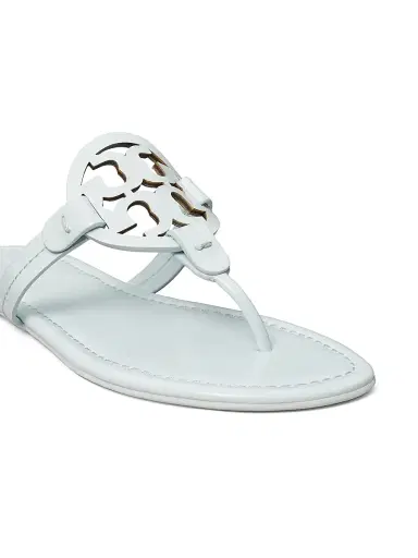 Tory Burch Women's Miller Leather Thong Sandals - Blue Whisper - Size 9.5 | Thumbnail 4