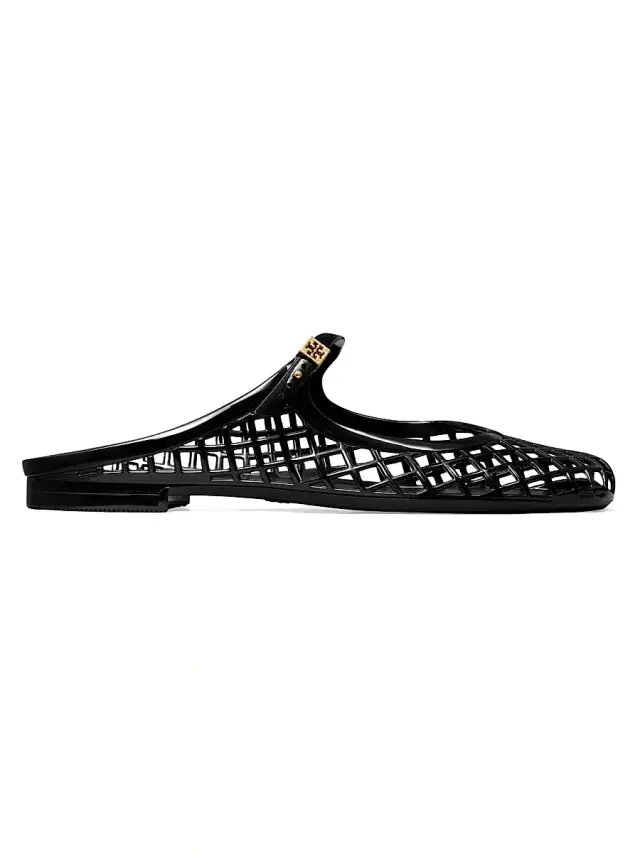 Tory Burch Women's Mellow Jelly Mary Jane Flats - Perfect Black