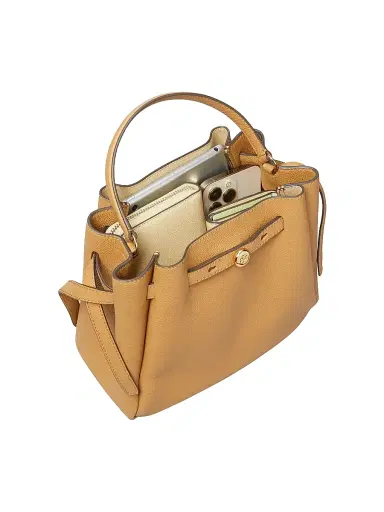 Tory Burch Women's Romy Pebbled Leather Bucket Bag | Thumbnail 6