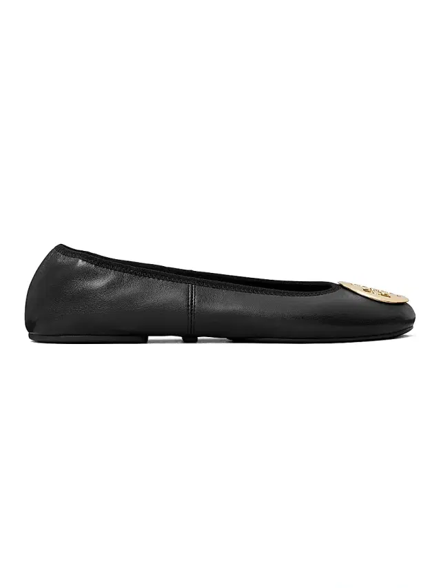 Tory Burch Women's Reva Travel Ballet Flats - Perfect Black