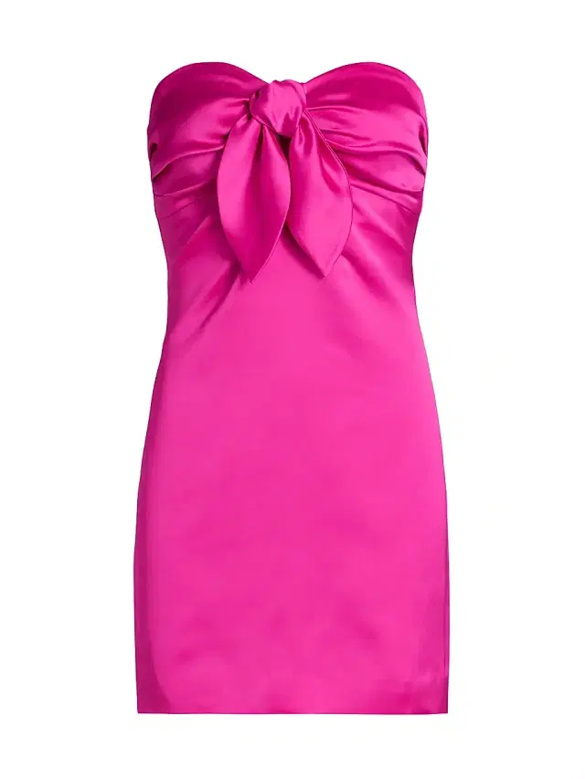 Women's Orion Bow Minidress - Fiesta Pink