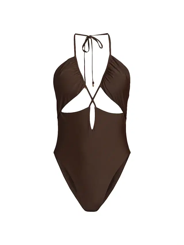 Ramy Brook Women's Nia Halterneck One-Piece Swimsuit - Beach Brown