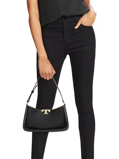Tory Burch Women's Eleanor Logo-Detailed Leather Shoulder Bag | Thumbnail 2 Tory Burch Women's Eleanor Logo-Detailed Leather Shoulder Bag | Thumbnail 2