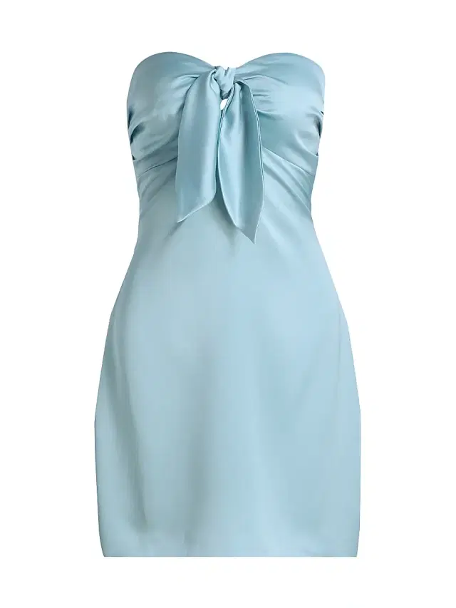 Ramy Brook Women's Orion Bow Minidress - Moonstone Blue