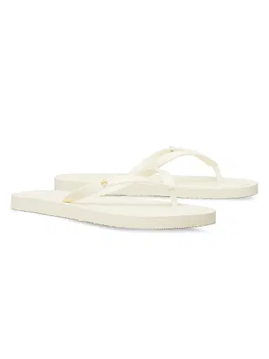Tory Burch Women's Kira Logo Flip-Flops - Ivory Gold - Size 9 | Thumbnail 2 Tory Burch Women's Kira Logo Flip-Flops - Ivory Gold - Size 9 | Thumbnail 2