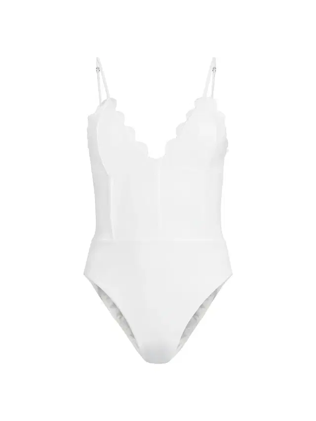 Ramy Brook Women's Mikayla Scalloped One-Piece Swimsuit - White