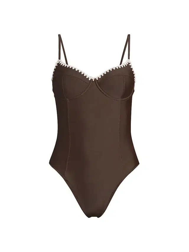 Ramy Brook Women's Addisyn Whipstitch One-Piece Swimsuit - Beach Brown Cream