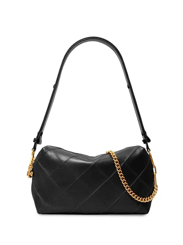 Tory Burch Women's Fleming  Leather Shoulder Bag - Black