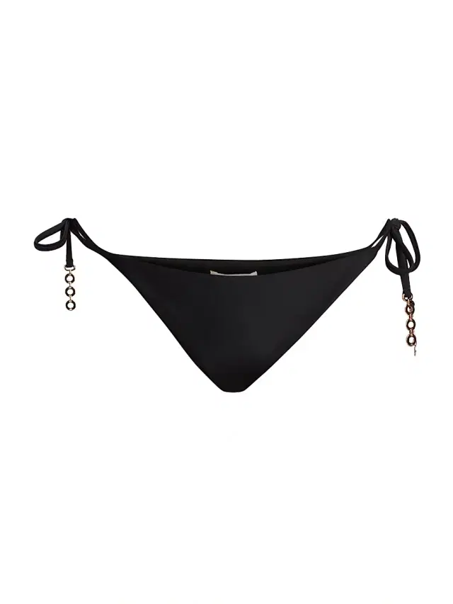 Ramy Brook Women's Heather Side Tie Bikini Bottom - Black