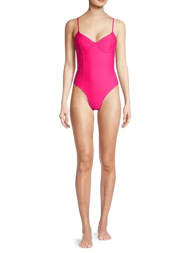 Ramy Brook Women's Jayda Bustier One-Piece Swimsuit - Perfect Pink - Size Large | Thumbnail 2
