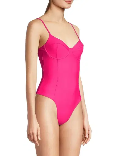 Ramy Brook Women's Jayda Bustier One-Piece Swimsuit - Perfect Pink - Size Large | Thumbnail 4