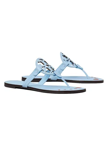 Tory Burch Women's Miller Leather Sandals - Washed Sky - Size 9 | Thumbnail 2 Tory Burch Women's Miller Leather Sandals - Washed Sky - Size 9 | Thumbnail 2