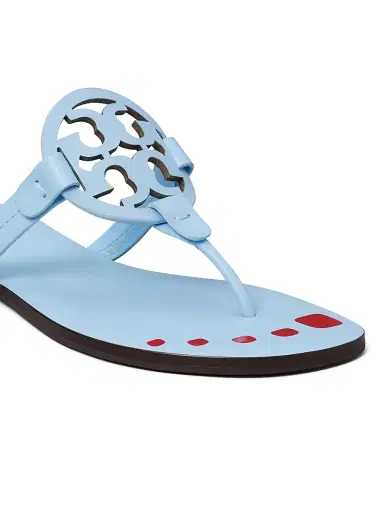 Tory Burch Women's Miller Leather Sandals - Washed Sky - Size 9 | Thumbnail 4 Tory Burch Women's Miller Leather Sandals - Washed Sky - Size 9 | Thumbnail 4