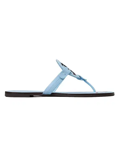 Tory Burch Women's Miller Leather Sandals - Washed Sky - Size 9 | Thumbnail 1 Tory Burch Women's Miller Leather Sandals - Washed Sky - Size 9 | Thumbnail 1