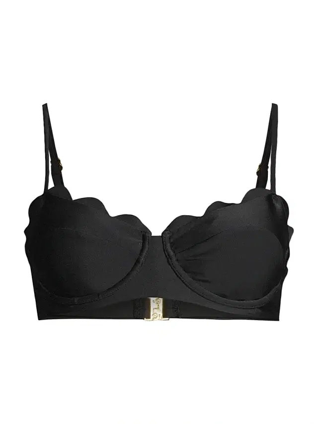 Ramy Brook Women's Leyla Scalloped Underwire Bikini Top - Black