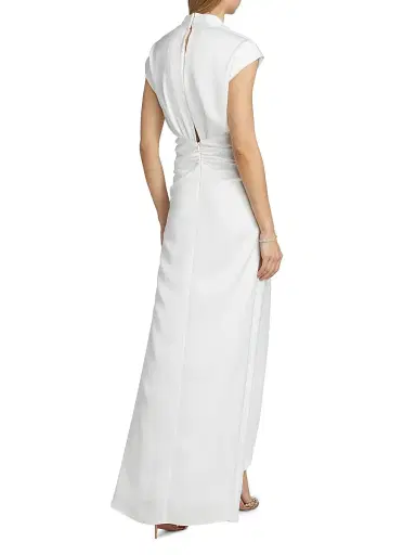 Ramy Brook Women's Catrin Waterfall Hi-Low Gown - Ivory - Size 14 | Thumbnail 5