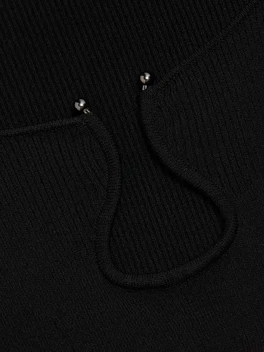 Ramy Brook Women's Lylia U-Ring Long-Sleeve Top - Black - Size Large | Thumbnail 7 Ramy Brook Women's Lylia U-Ring Long-Sleeve Top - Black - Size Large | Thumbnail 7