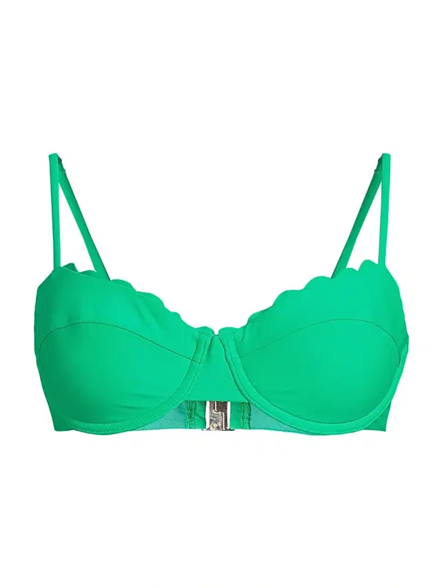 Ramy Brook Women's Leyla Scalloped Underwire Bikini Top - Palm Green