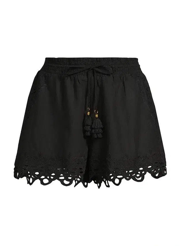 Ramy Brook Women's Diane Cotton Cover-Up Shorts - Black