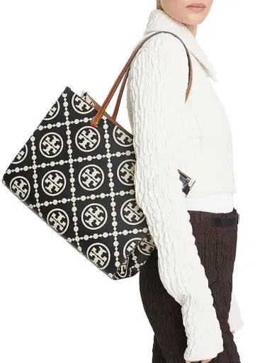 Tory Burch Women's T Monogram Embossed Leather Tote Bag | Thumbnail 2 Tory Burch Women's T Monogram Embossed Leather Tote Bag | Thumbnail 2