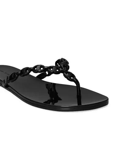 Tory Burch Women's Gemini Link Jelly Sandal - Black - Size 6 | Thumbnail 3