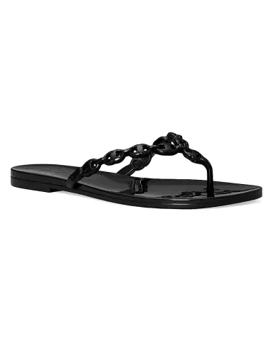 Tory Burch Women's Gemini Link Jelly Sandal - Black - Size 6 | Thumbnail 1