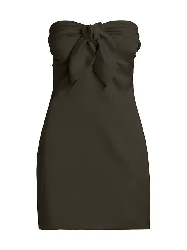 Ramy Brook Women's Orion Bow Minidress - Dark Olive