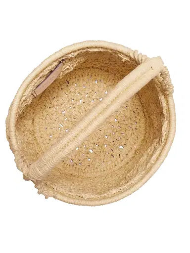 Tory Burch Women's Ella Hand-Crocheted Popcorn-Stitch Raffia Bucket Bag | Thumbnail 3