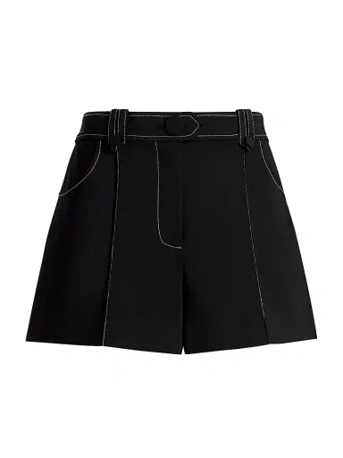 Ramy Brook Women's Marco Solid Shorts - Black | Thumbnail 1