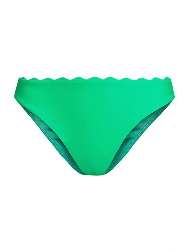 Ramy Brook Women's Amani Scalloped Bikini Bottom - Palm Green