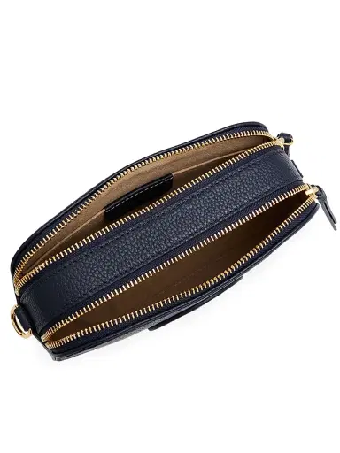 Tory Burch Women's Mini Miller Logo Leather Crossbody Bag - Navy | Thumbnail 4