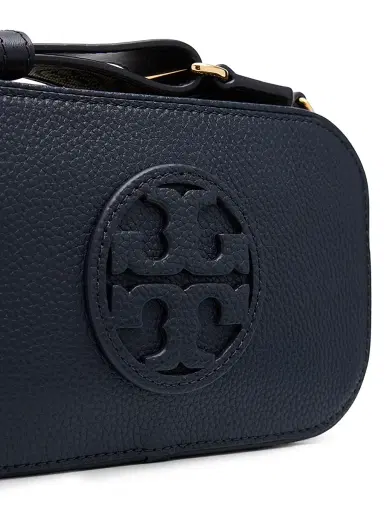 Tory Burch Women's Mini Miller Logo Leather Crossbody Bag - Navy | Thumbnail 5