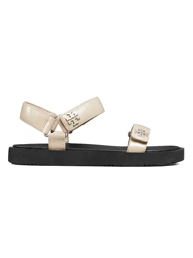 Tory Burch Women's Kira Ultralight Leather Sandals - Stone Gray - Size 9.5 | Thumbnail 1 Tory Burch Women's Kira Ultralight Leather Sandals - Stone Gray - Size 9.5 | Thumbnail 1