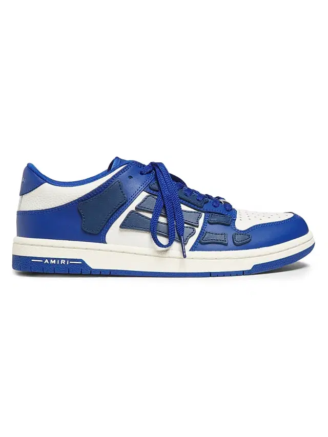 Men's Skel-Top Low Leather Sneakers - Blue White