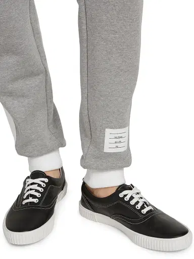 Thom Browne Men's Engineered 4 Bar Classic Loopback Jersey Sweatpants - Light Grey - Size XL | Thumbnail 6