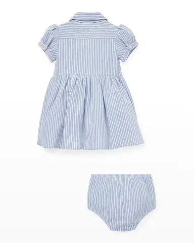 Polo Ralph Lauren Yarn-Dyed Oxford Mesh Stripe Dress w/ Matching Bloomers | Thumbnail 2
