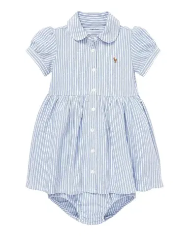 Polo Ralph Lauren Yarn-Dyed Oxford Mesh Stripe Dress w/ Matching Bloomers | Thumbnail 1