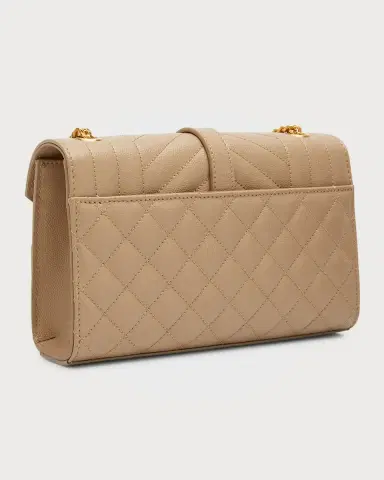 Saint Laurent Envelope Triquilt Small YSL Shoulder Bag in Grained Leather | Thumbnail 6