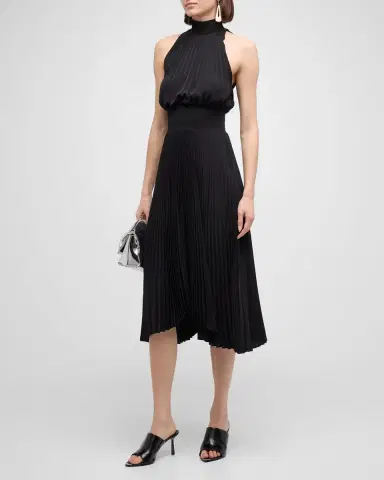 A.L.C. Renzo Pleated Halter Dress | Thumbnail 2 A.L.C. Renzo Pleated Halter Dress | Thumbnail 2