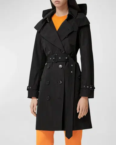 Burberry Kensington Double-Breasted Trench Coat with Detachable Hood | Thumbnail 3
