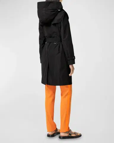 Burberry Kensington Double-Breasted Trench Coat with Detachable Hood | Thumbnail 4